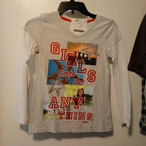 Justice size 10 grey long-sleeved top